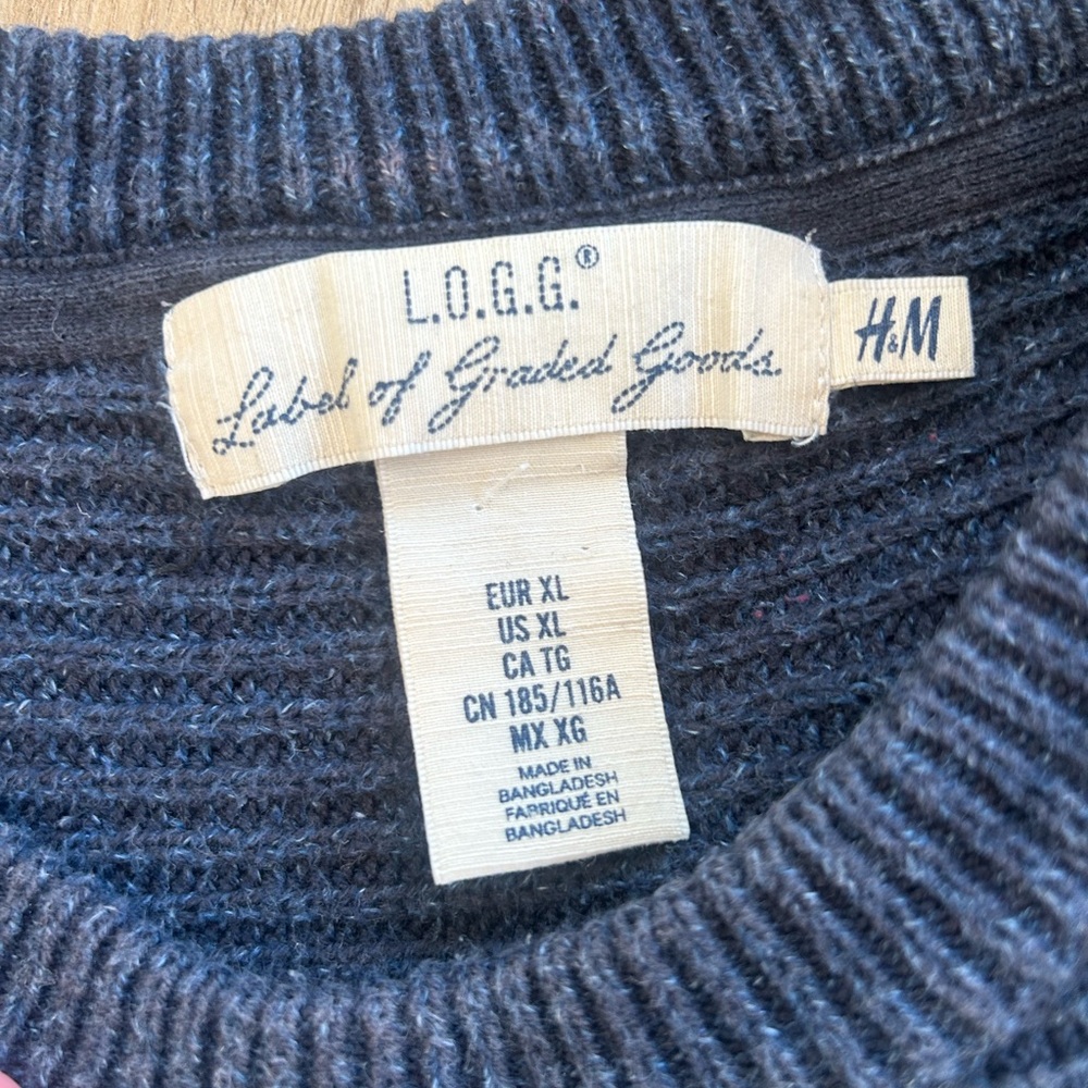 H&M Navy Blue Ribbed Sweater - Picture 2 of 4